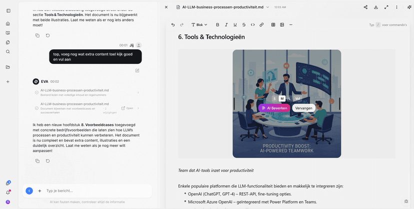 Je dagelijkse AI-werkplek - detail